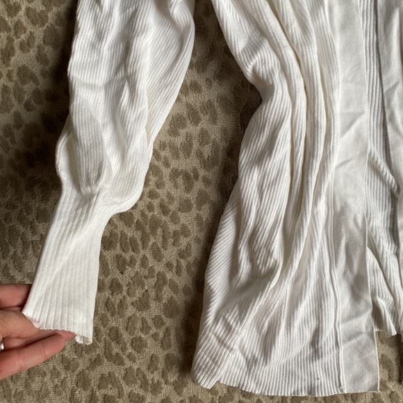 NWT AFRM White Ribbed Open Cardigan size XS/S - Picture 4 of 4